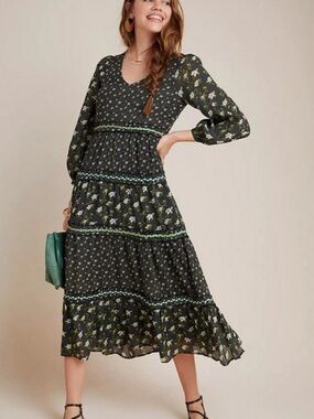 Anthropologie Karoline Tiered Madi dress (016)
